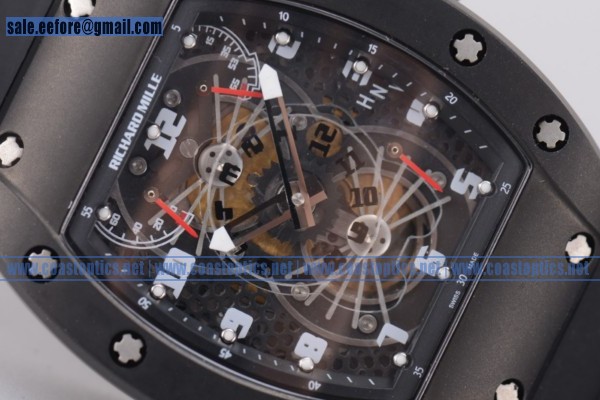 Richard Mille 1:1 Replica RM 022 Tourbillon Aerodyne Double Time Zone Watch PVD - 1:1